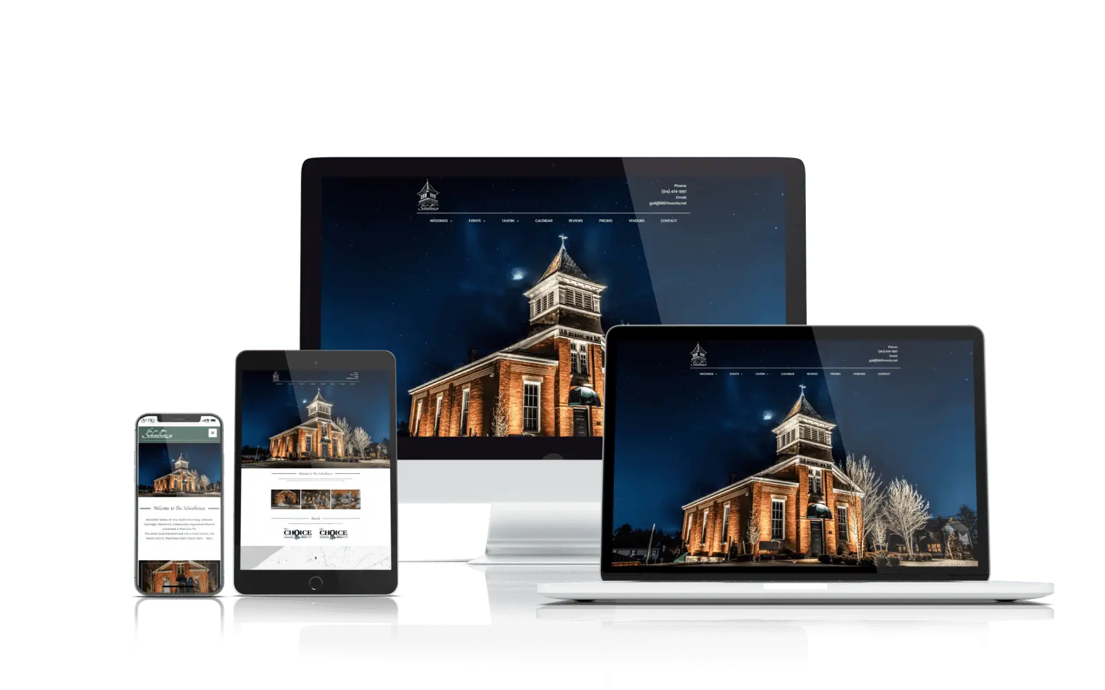 event venue web design